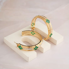 Load image into Gallery viewer, Arabis Hoop Earrings - Green
