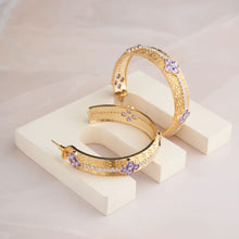 Load image into Gallery viewer, Arabis Hoop Earrings - Purple
