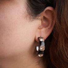 Load image into Gallery viewer, Ari Hoop Earrings - Black
