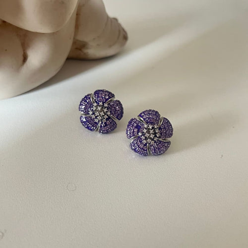 Azami Earrings - Purple