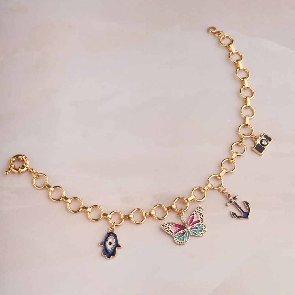 Butterfly Charm Bracelet Mozaati