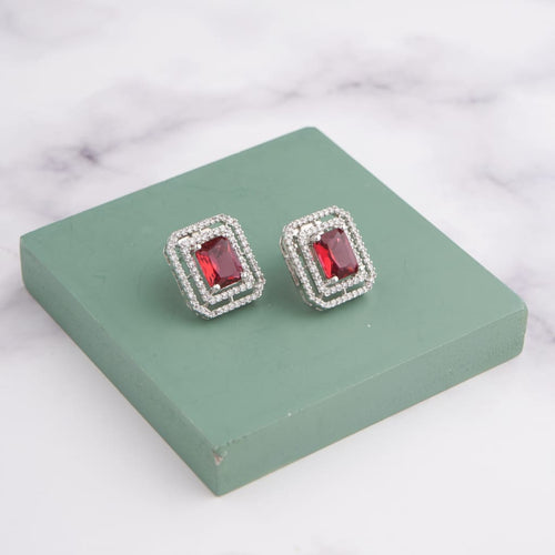 Calix Earrings - Red