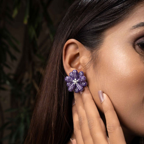 Marilla Earrings - Purple