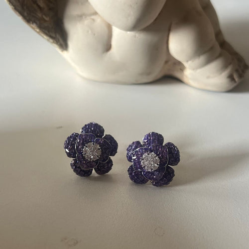 Mayrose Earrings - Purple