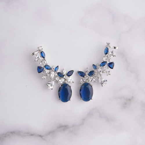Petal Earrings - Blue
