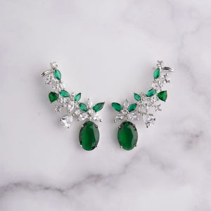 Petal Earrings - Green
