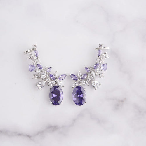 Petal Earrings - Purple