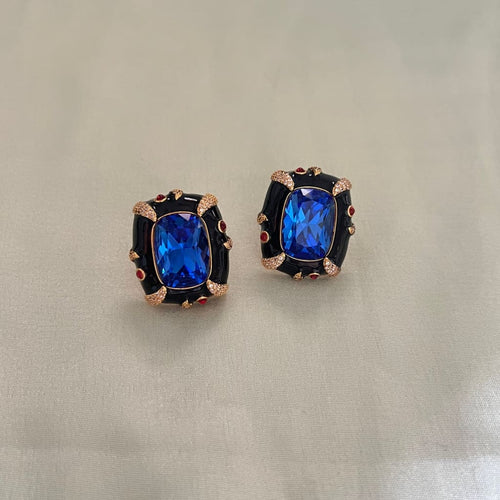 Rivi Earrings - Black Blue