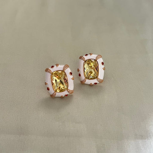 Rivi Earrings - White Yellow