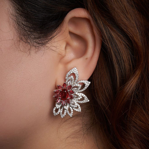Wisteria Earrings - Red