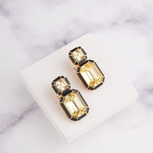 Load image into Gallery viewer, Wyn Earrings - Black - Yellow / Gold

