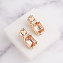 Load image into Gallery viewer, Wyn Earrings - White - Champagne
