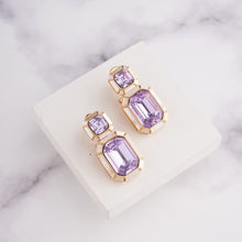 Load image into Gallery viewer, Wyn Earrings - White - Purple
