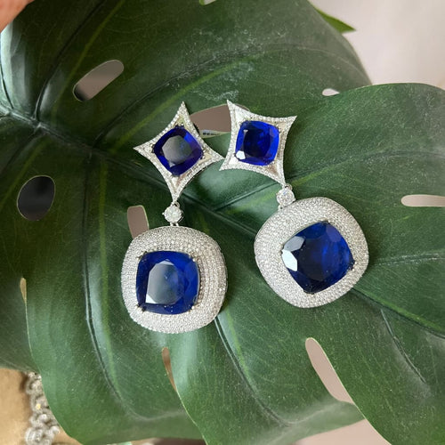 Begum Earrings - Blue