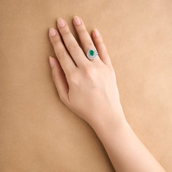 Pear Halo Ring Mozaati