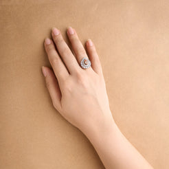 Pear Halo Ring Mozaati