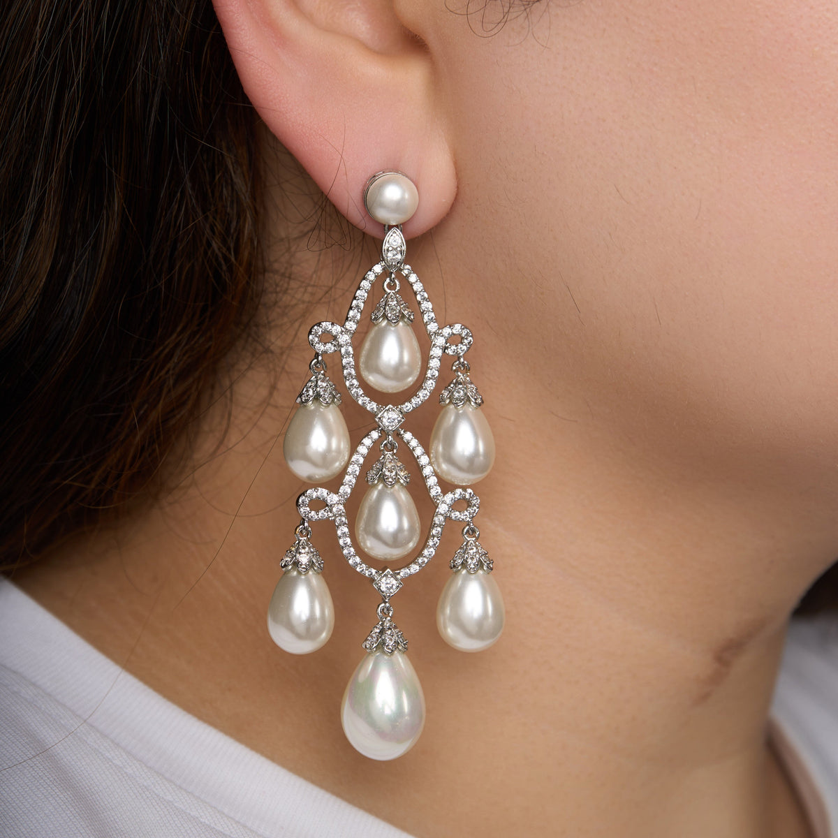 Pearl Veil Earrings Mozaati