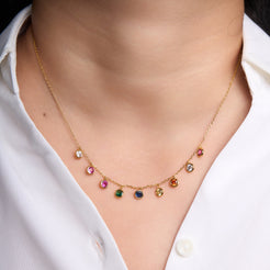 Multi Sora Drop Necklace Mozaati