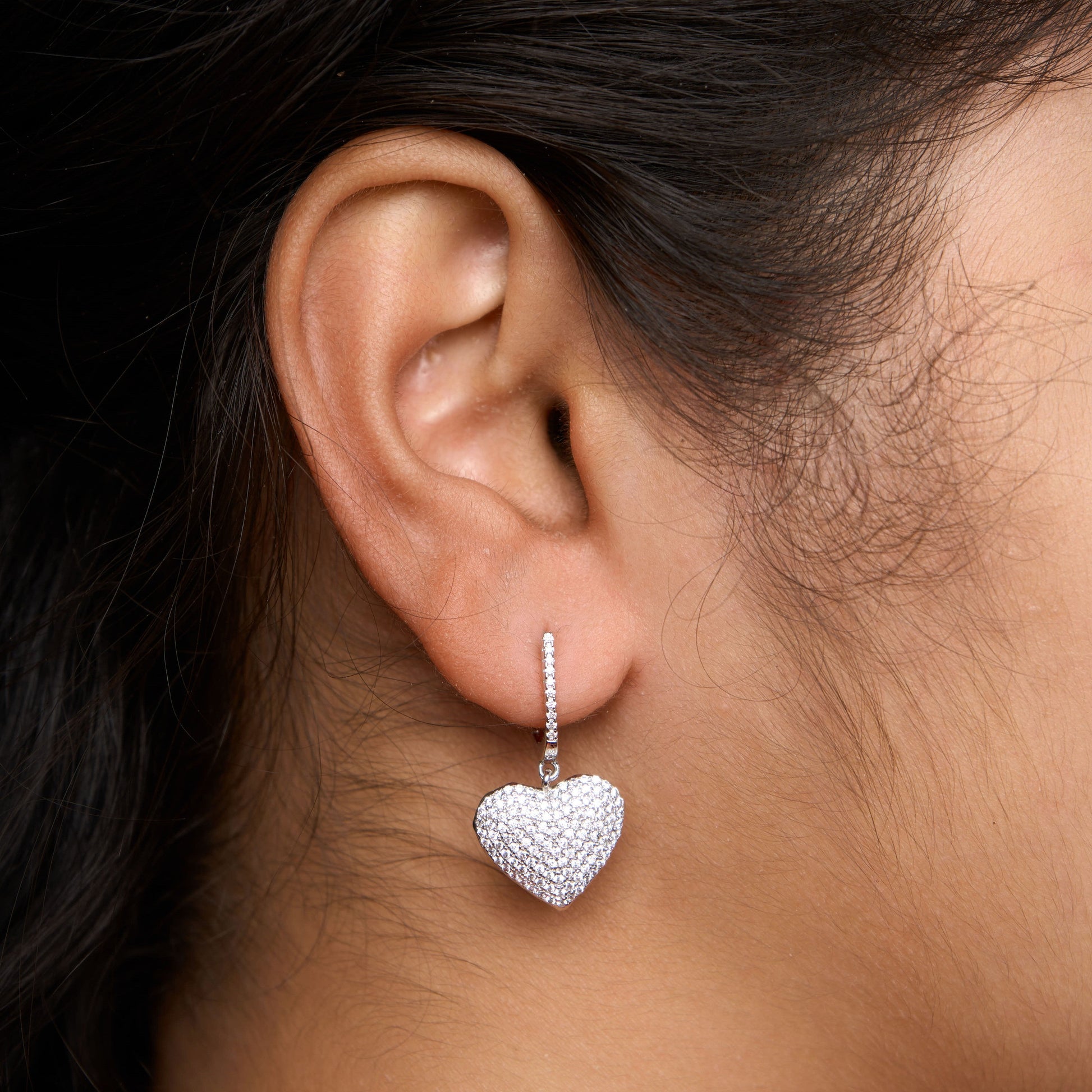 Heart Drop Earrings Mozaati