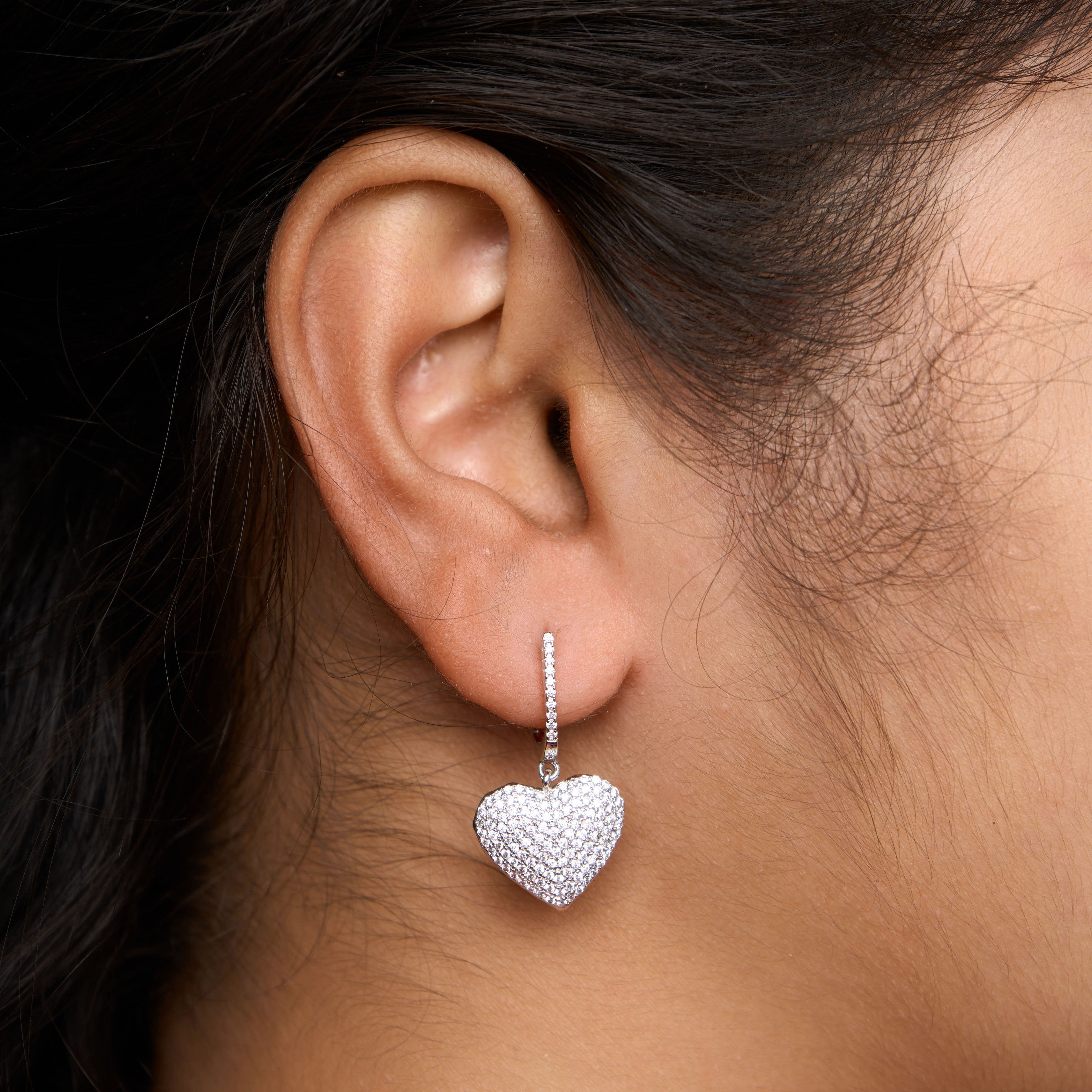 Heart Drop Earrings Mozaati