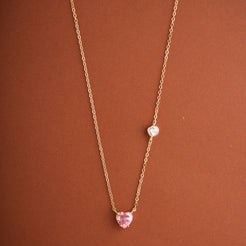 Pink Heart Necklace Mozaati