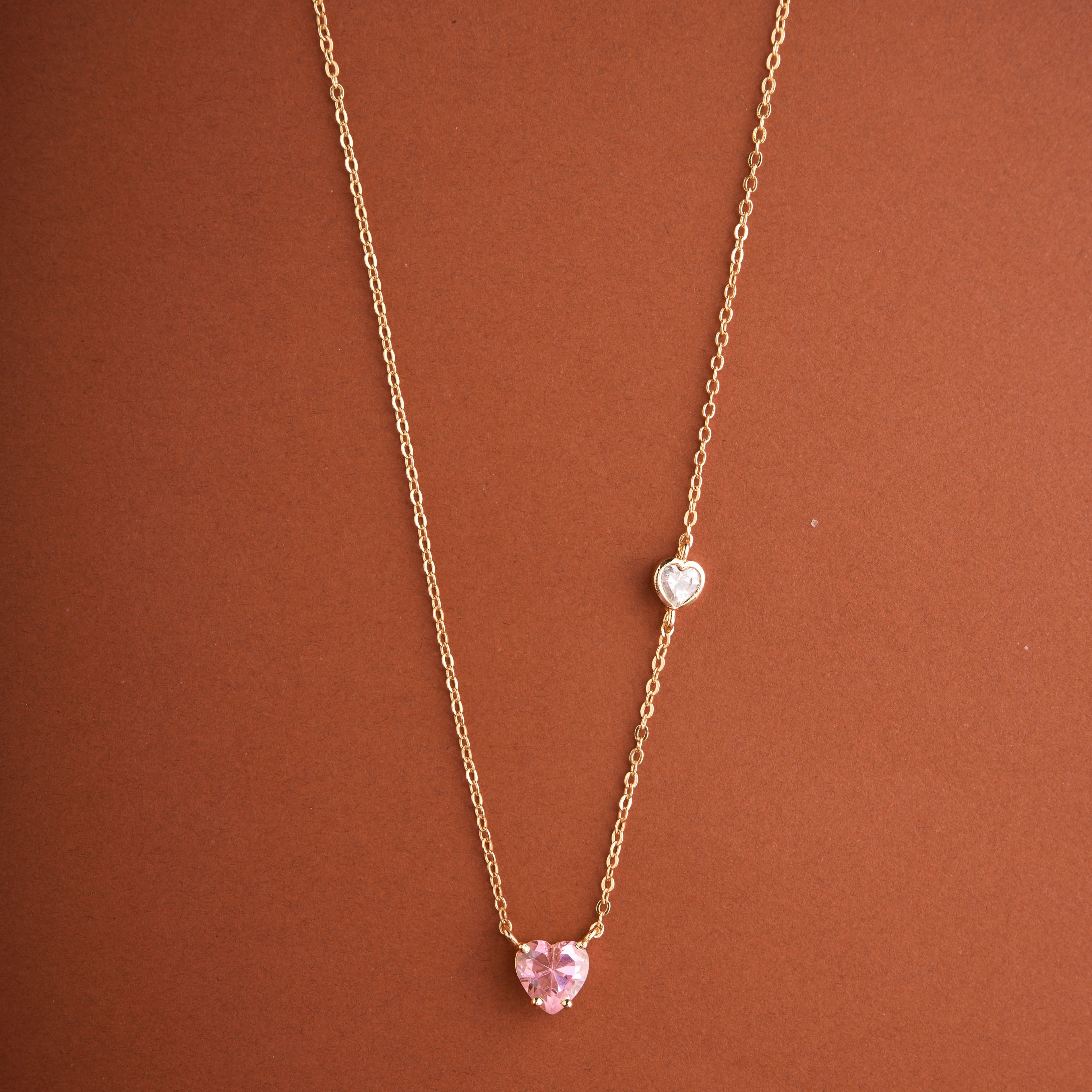 Pink Heart Necklace Mozaati
