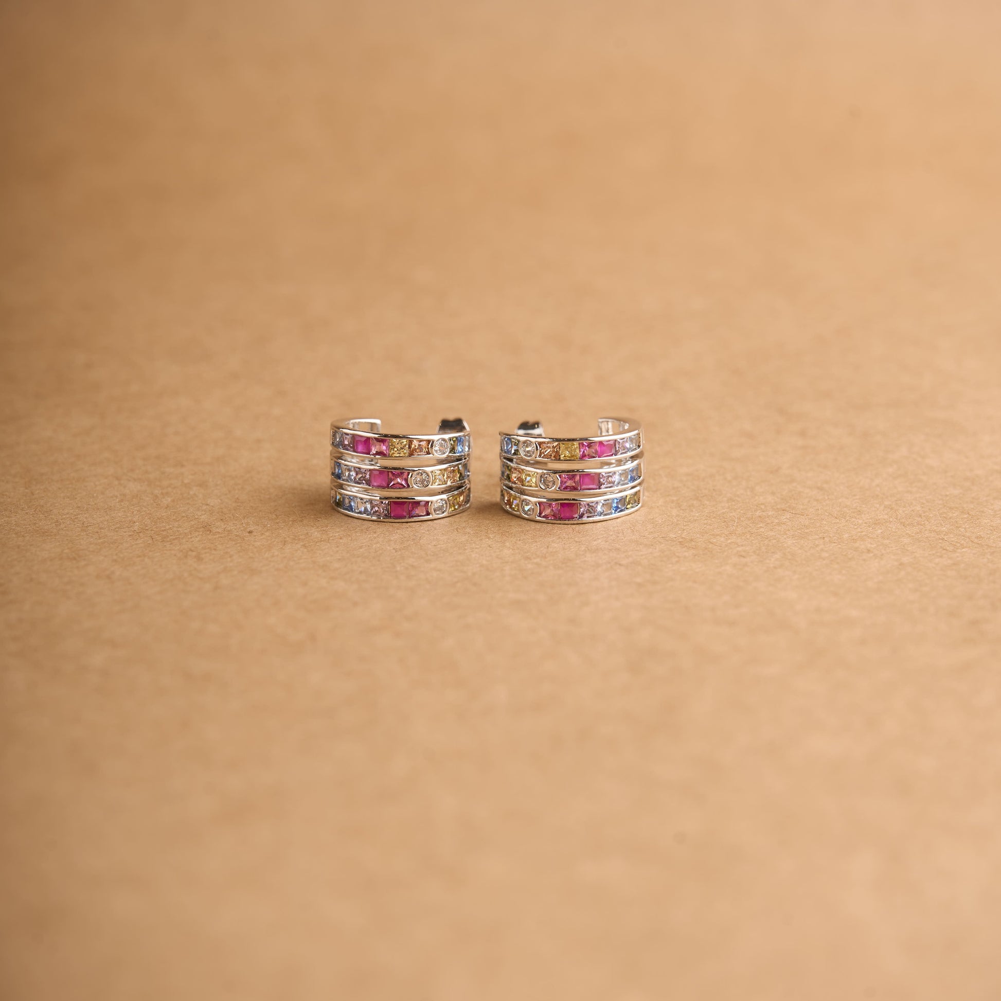 3 line balis Earrings Mozaati
