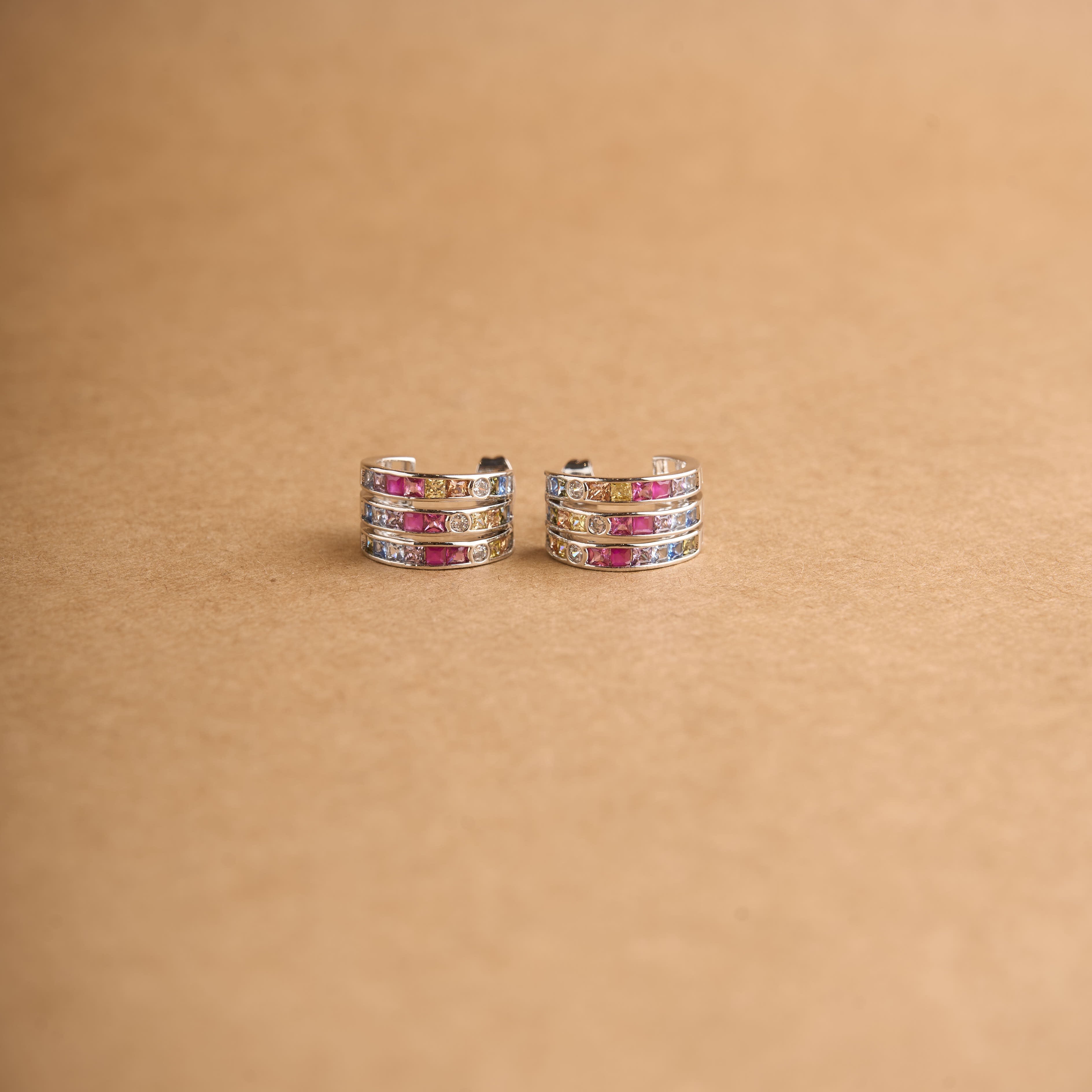 3 line balis Earrings Mozaati