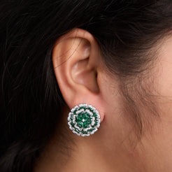 Double Flower Earrings Mozaati