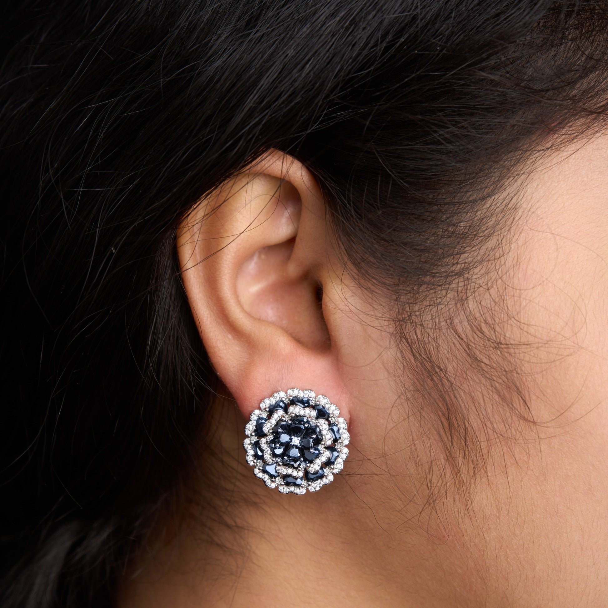 Double Flower Earrings Mozaati
