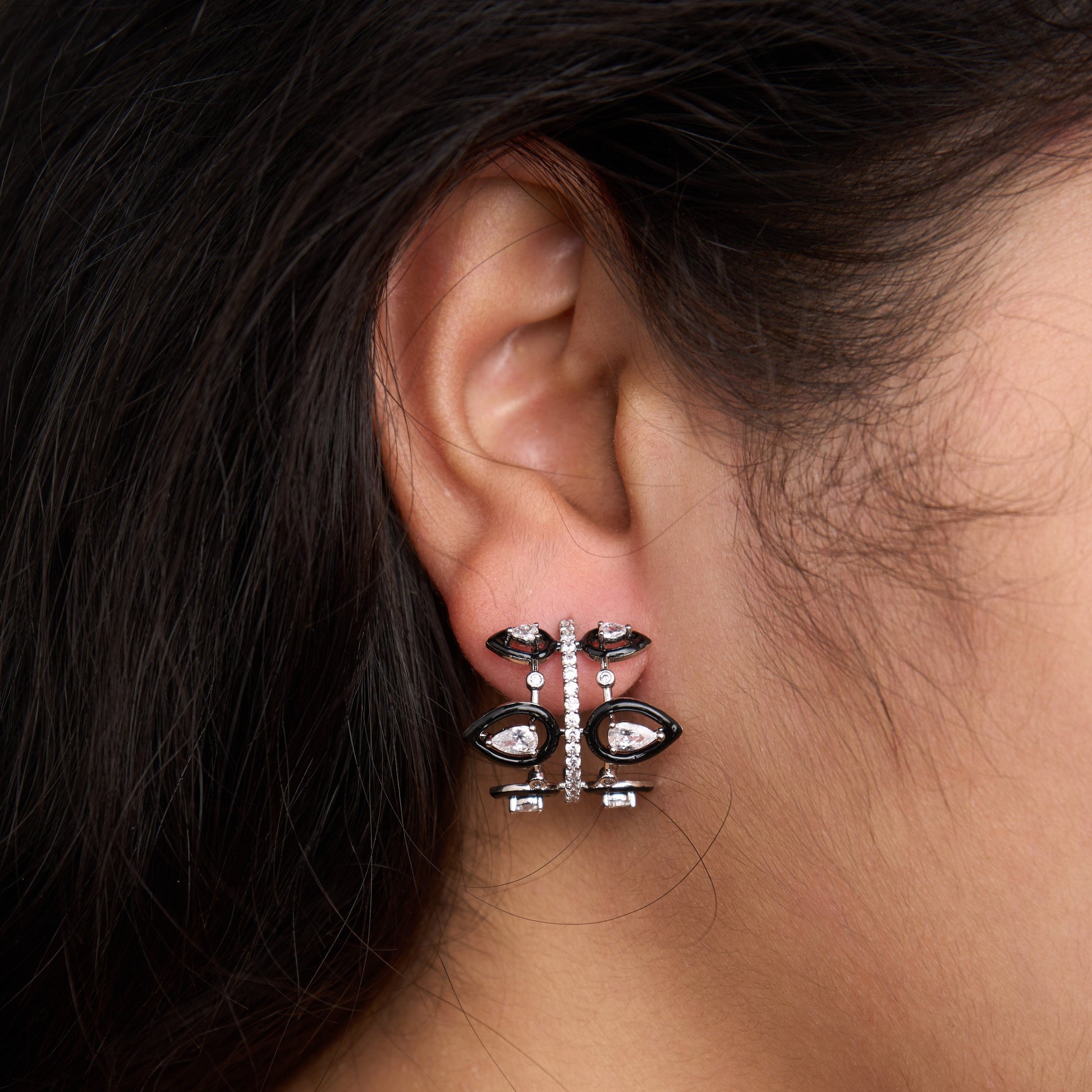 Pear Enamel Bali Earrings Mozaati
