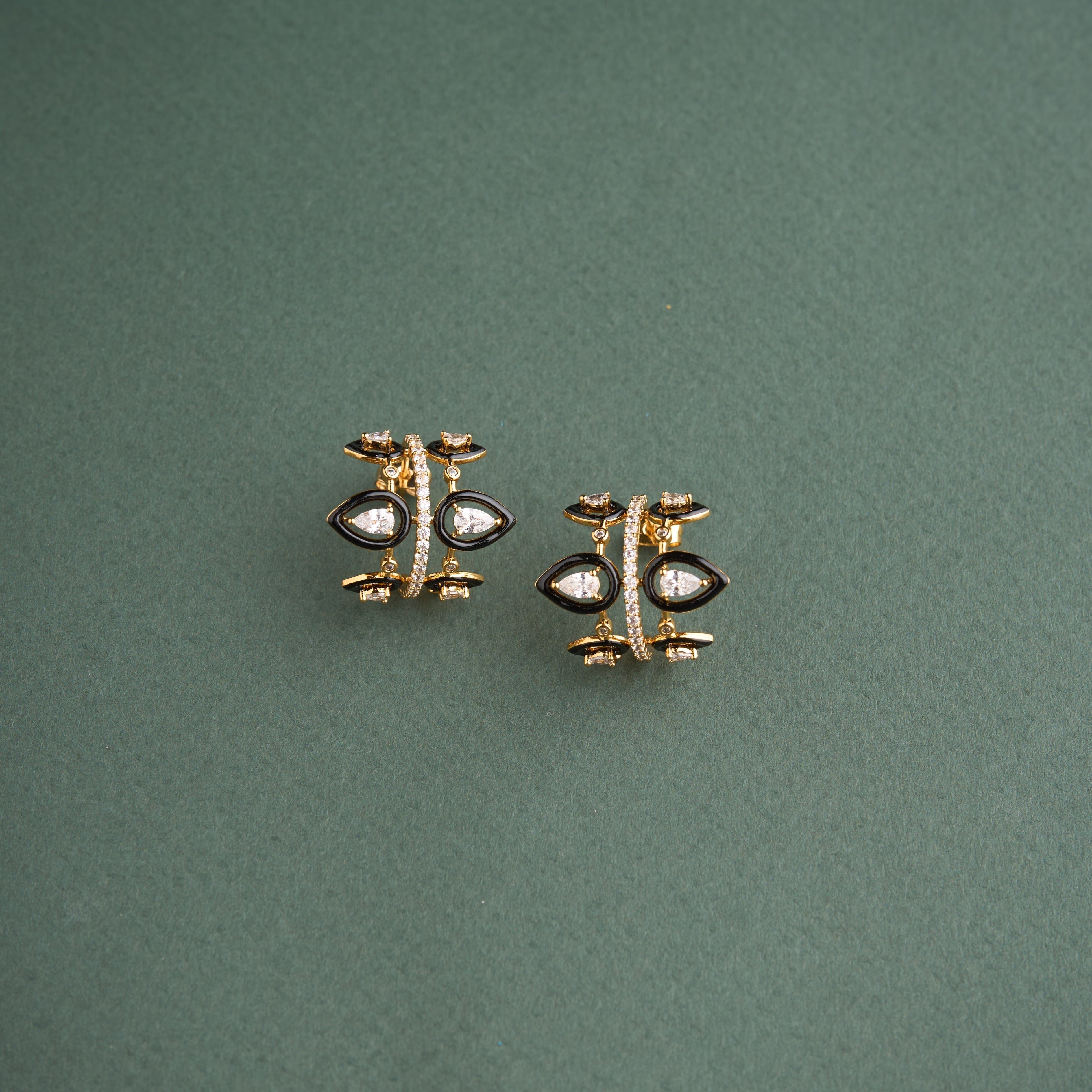 Pear Enamel Bali Earrings Mozaati