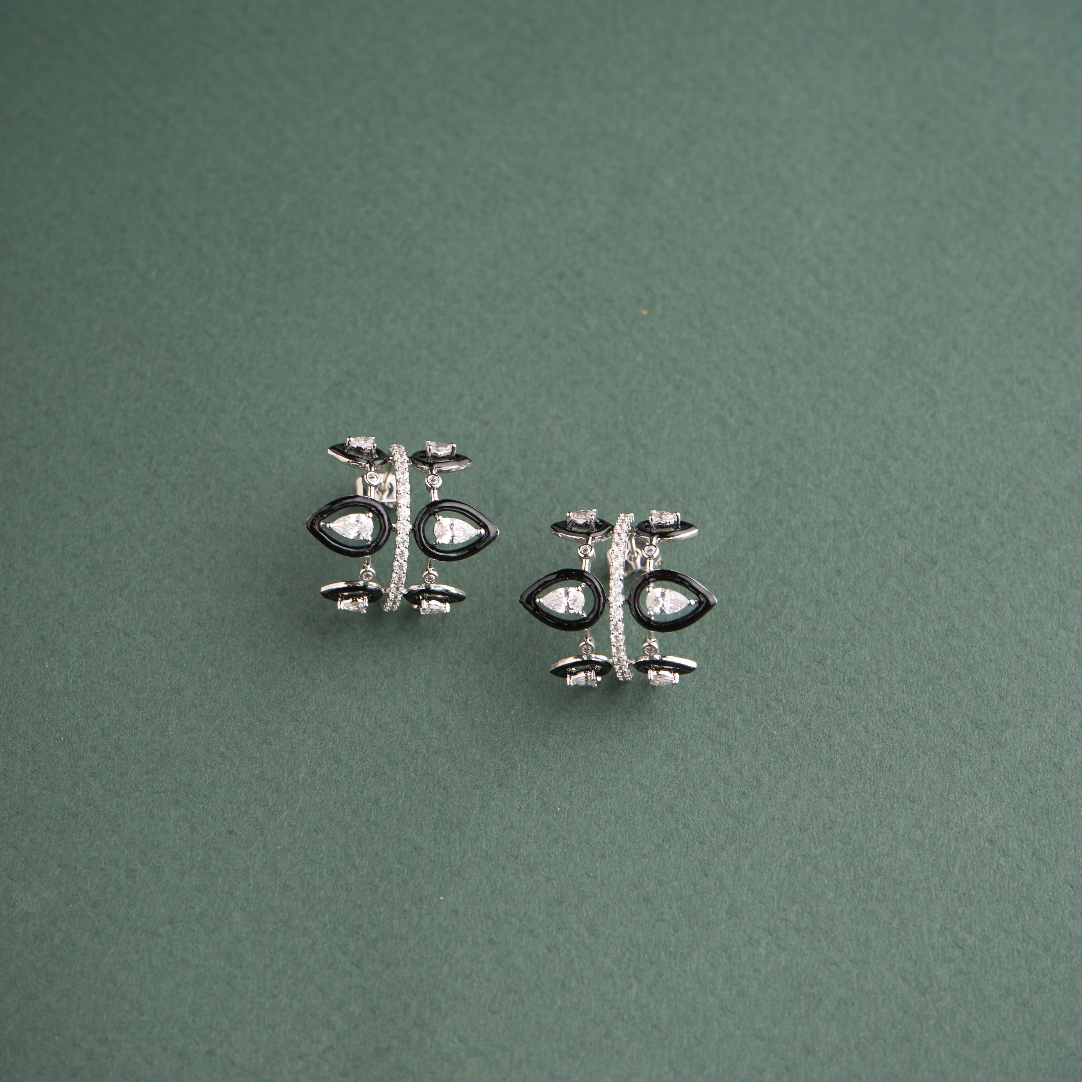 Pear Enamel Bali Earrings Mozaati