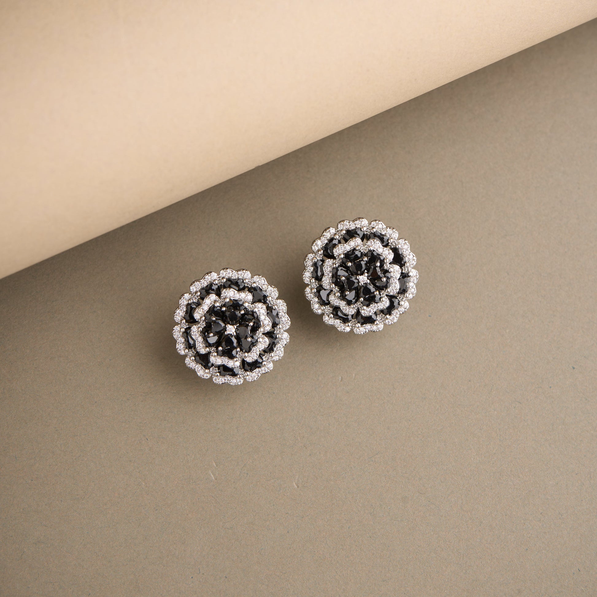 Double Flower Earrings Mozaati