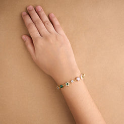 Multi Stone Enamel Bracelet Mozaati