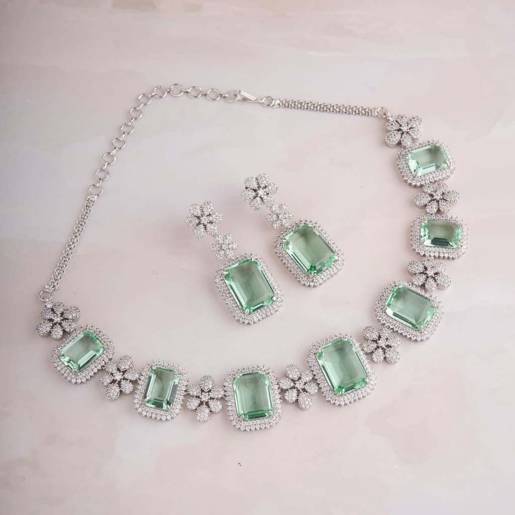 Sansa Necklace Set - Light Green