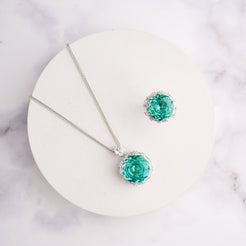 Elias Pendant Set-Green Mozaati