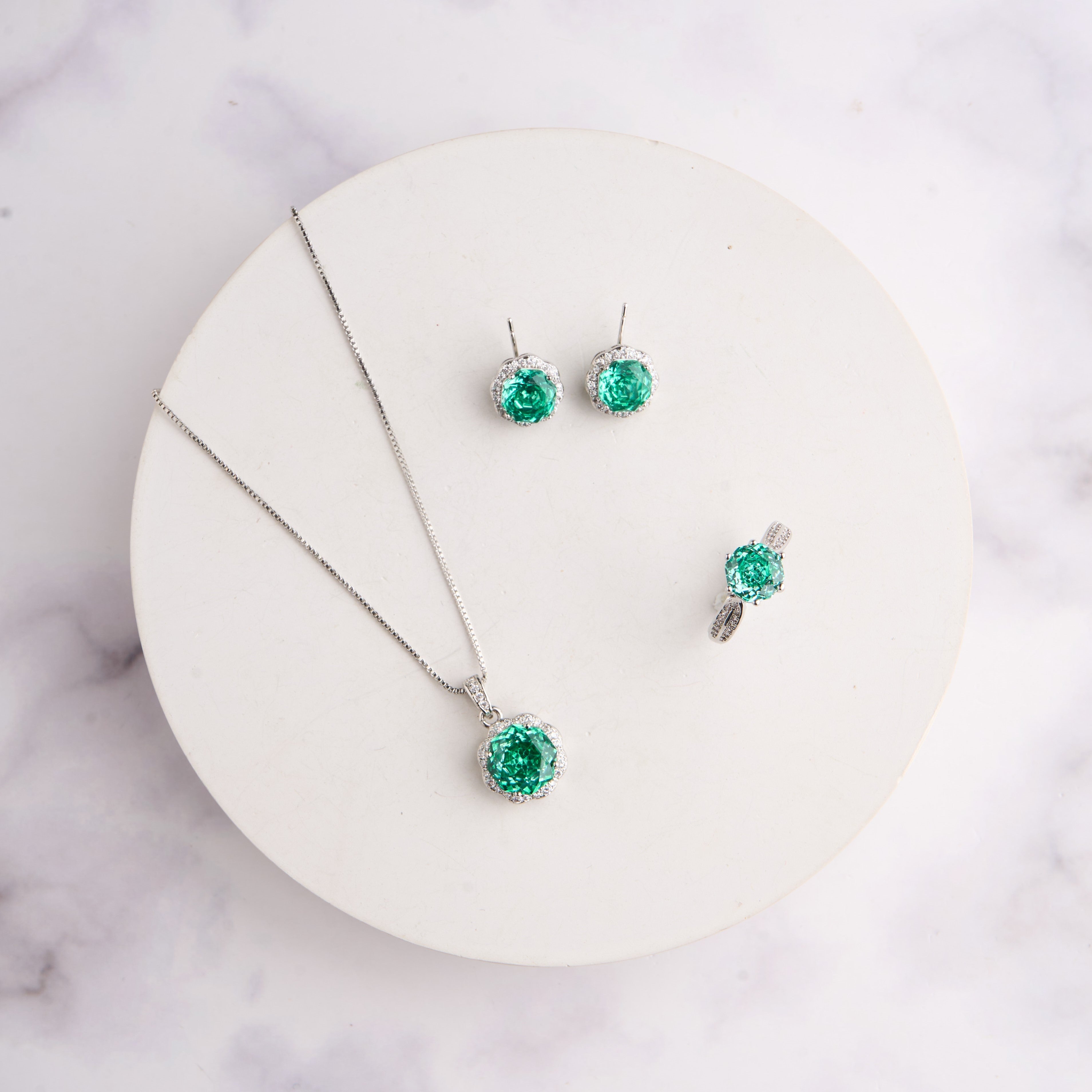 Calvin Pendant Set-Green Mozaati