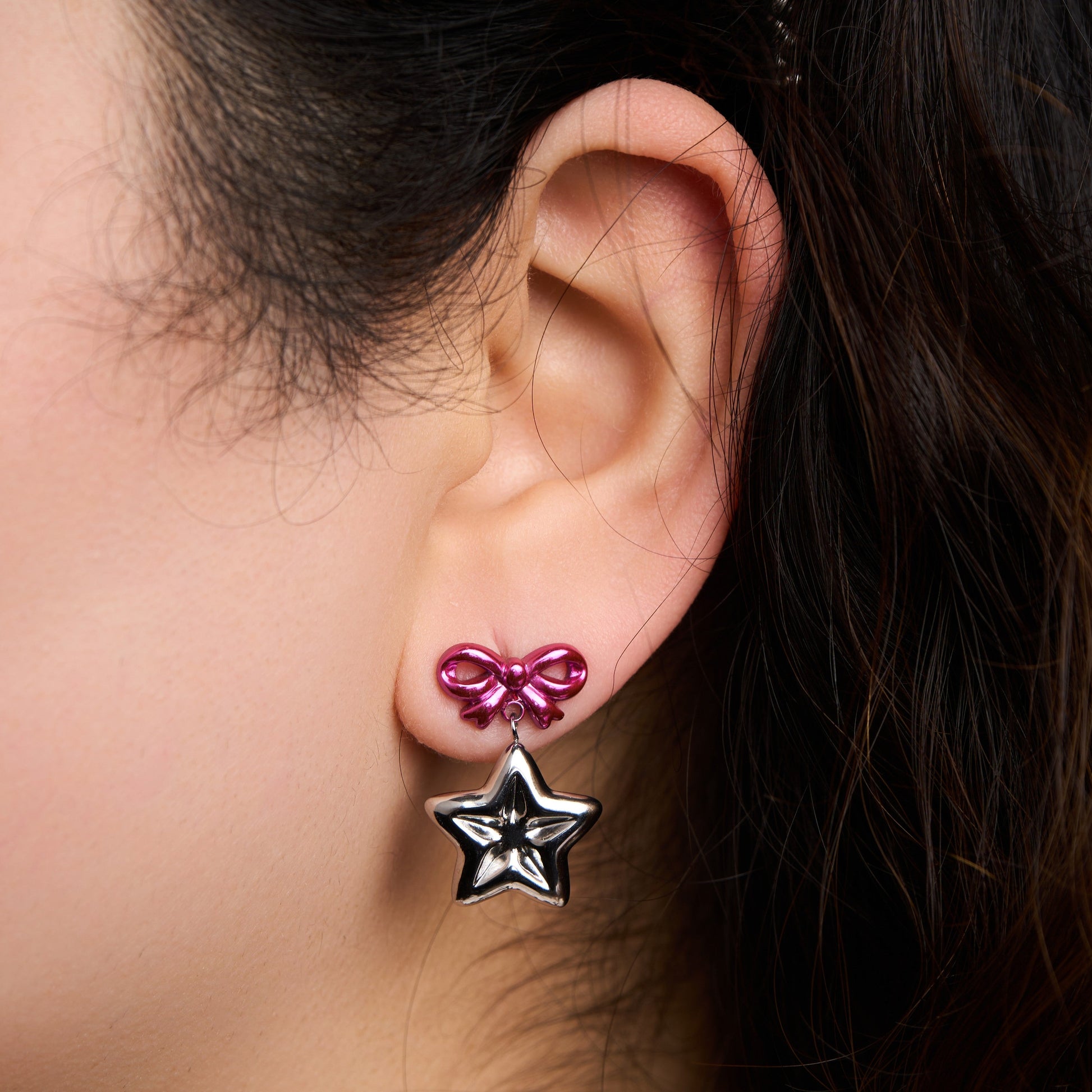 Bow Mismatched Earrings Mozaati