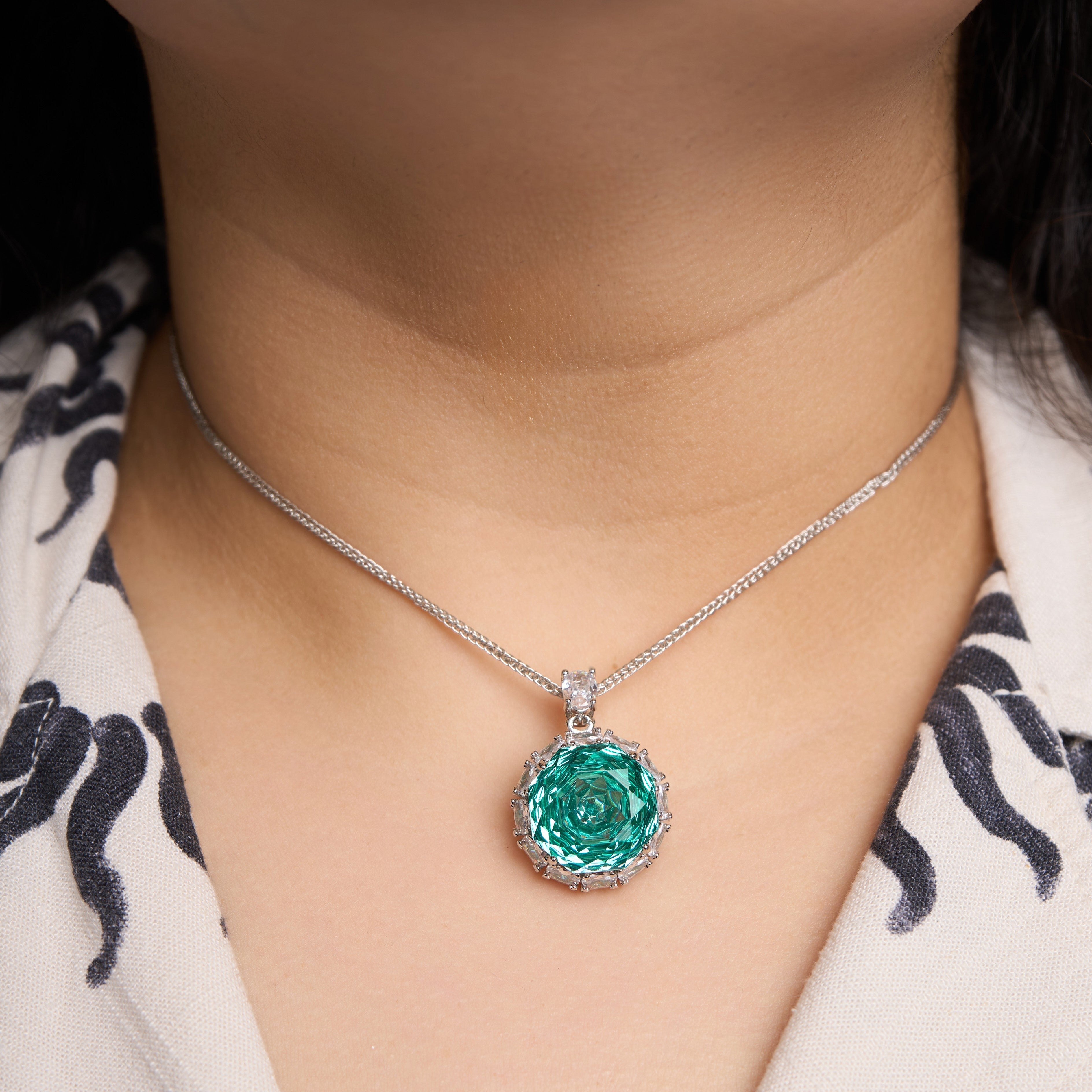 Elias Pendant Set-Green Mozaati