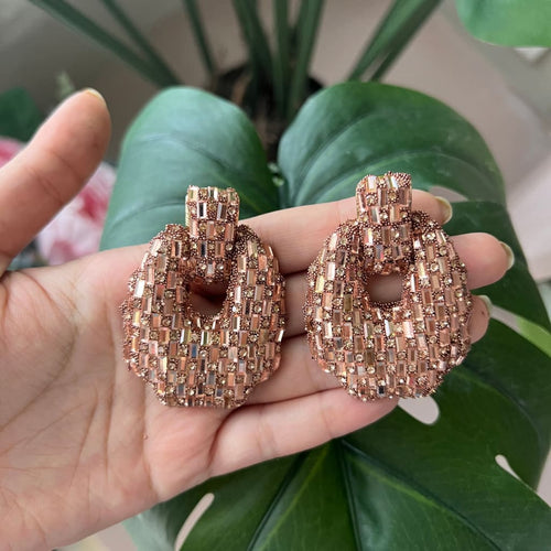 Crystal Earrings-Rose