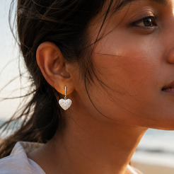 Heart Drop Earrings Mozaati
