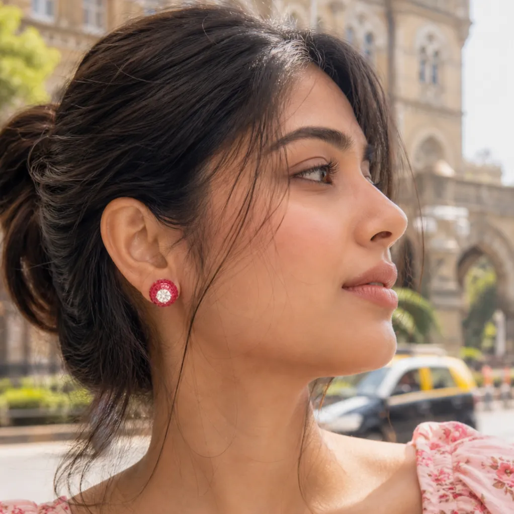 Round Illusion Earrings Mozaati