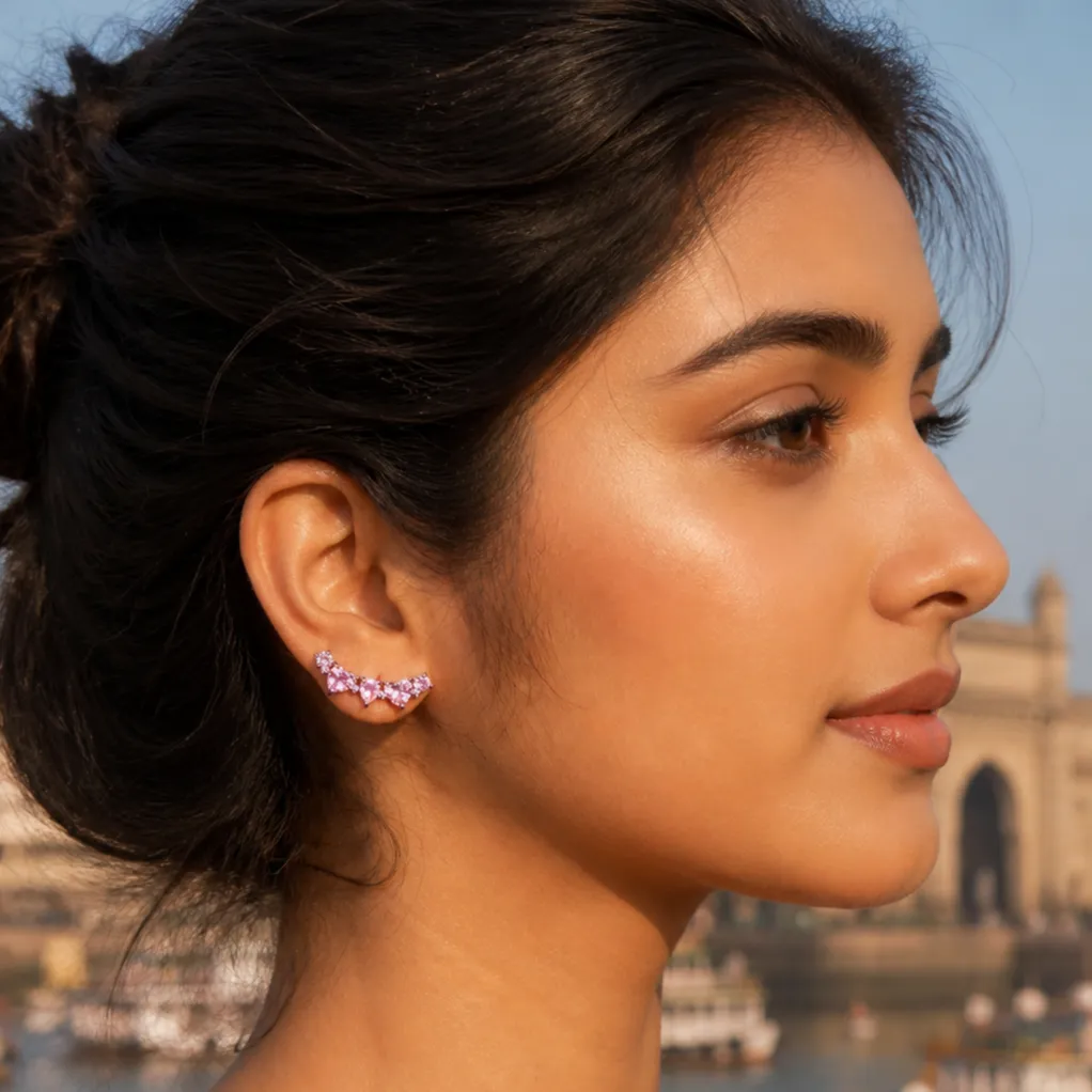 Heart Climber Earrings Mozaati