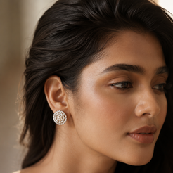 Double Flower Earrings Mozaati