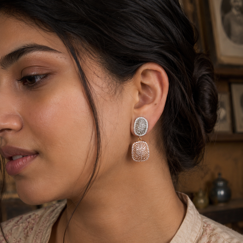 Dome Rose Earrings Mozaati