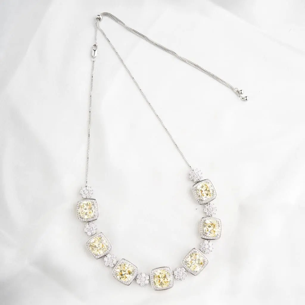 Danya Necklace in Canary Yellow Mozaati