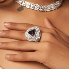 Load image into Gallery viewer, Tri Swirl Ring - Purple
