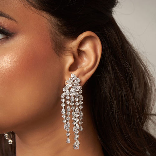 Saanvi Earrings - Silver