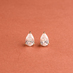 Pera Solitaire Stud Earrings Mozaati
